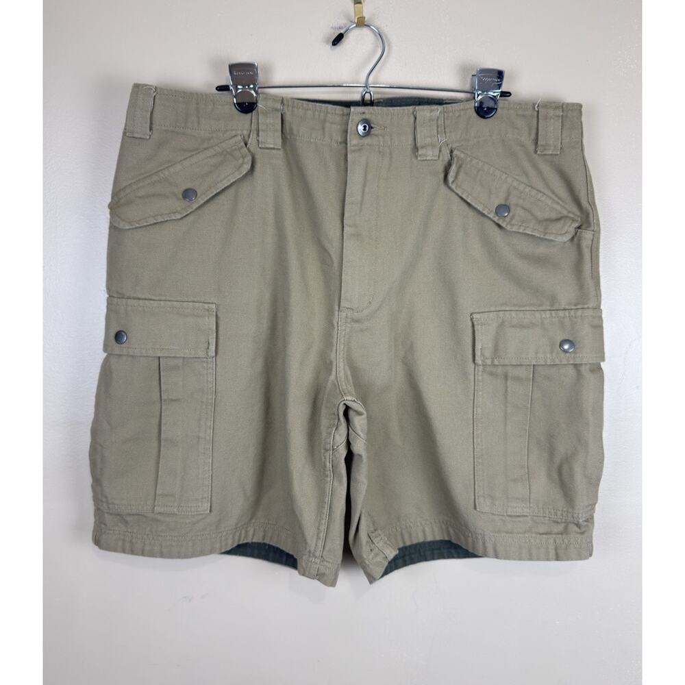 Duluth Trading Co Mens Cargo Shorts Size 42 Utility Canvas Heavy Duty Workwear